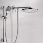 Remer DSH02 Dual Shower Head Set With 2-Way Diverter Shower Head Arm and Sliding Rail